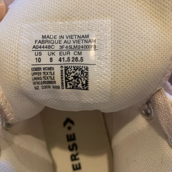 Converse blush pink platform canvas and faux shearling size 10 - Picture 14 of 14